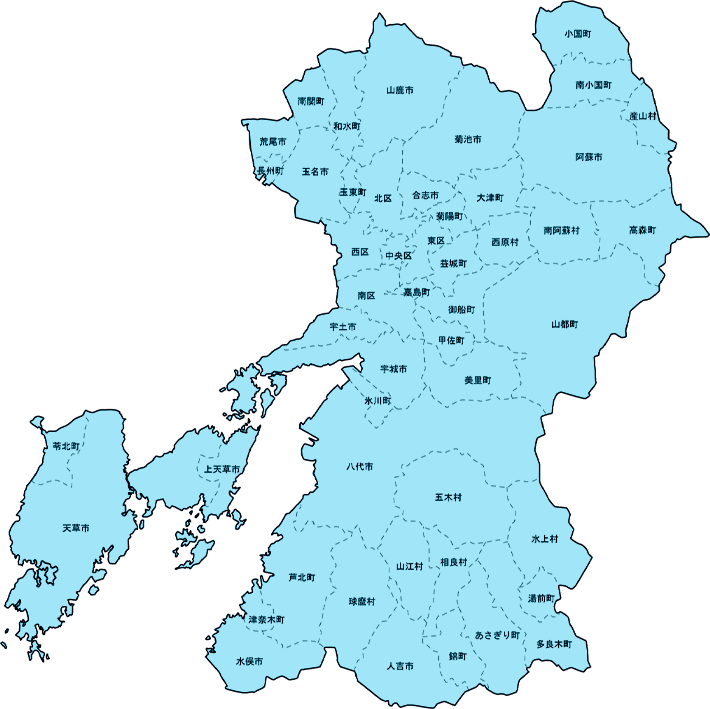 対応エリア　熊本県マップ